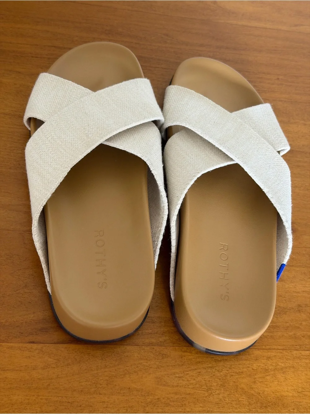 ✨Rothy's Weekend Slide Sandals in Oat 8 / New✨ - Picture 7 of 11